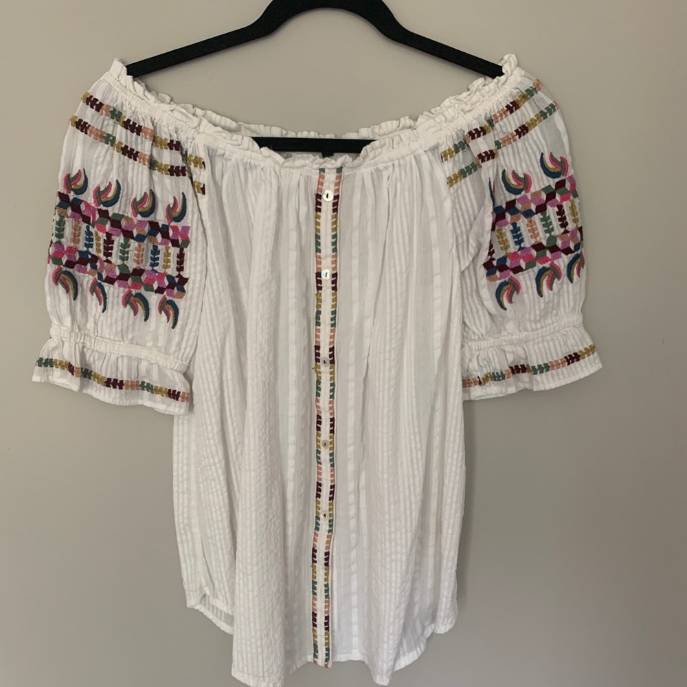 Anthropologie embroidered top
